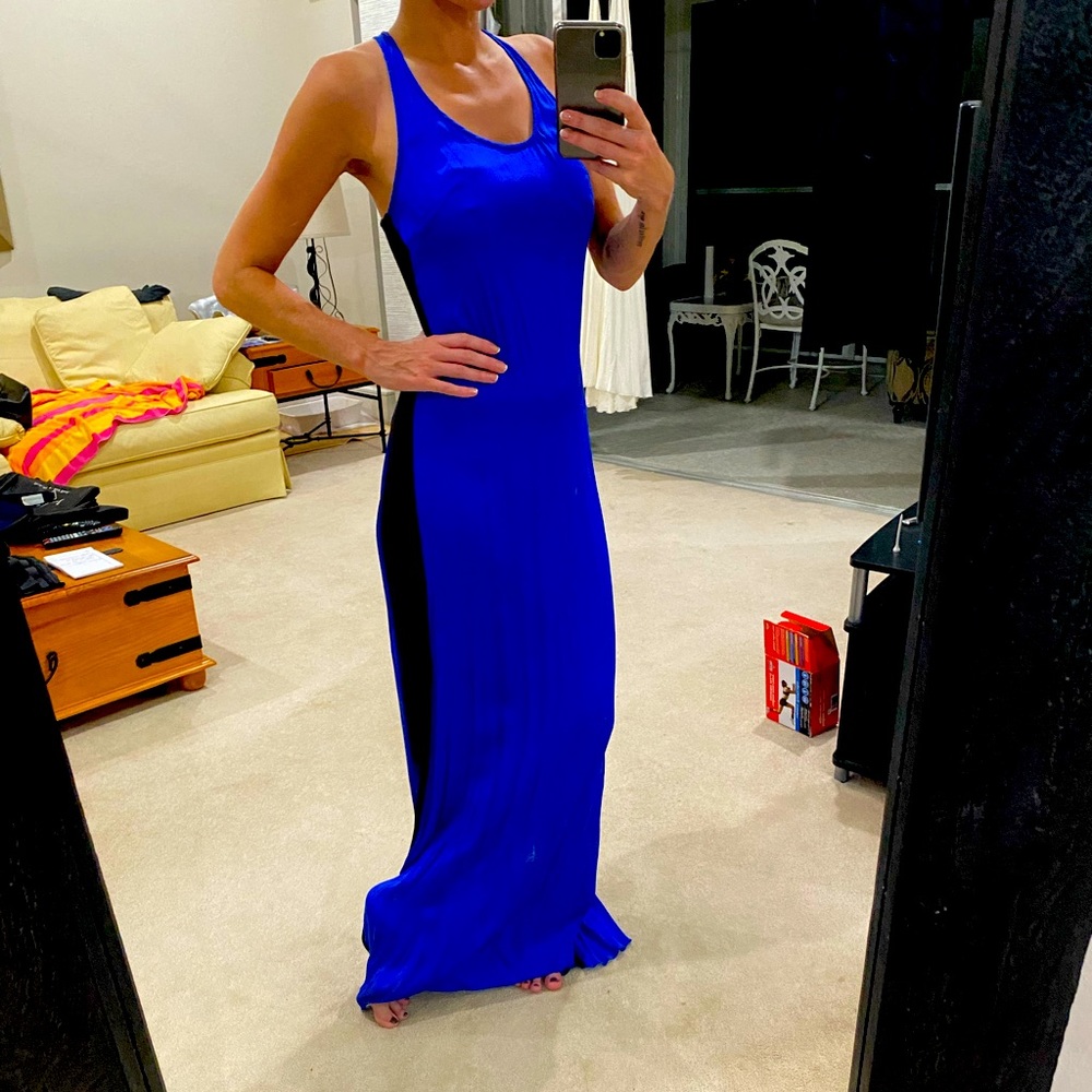 Improvd cobalt blue long maxi gown